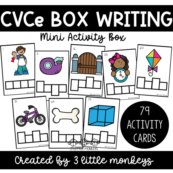 CVCe Box Writing - PDF » 3 Little Monkeys
